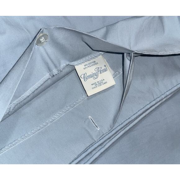 Rare Vintage Lands End Coming Home Duvet Cover Light Blue King 106x96 Cotton - Picture 2 of 7